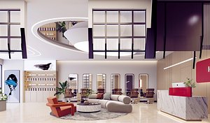 Detailed Classic Barber Chair 3D Model - High Poly Salon Seating 3D model