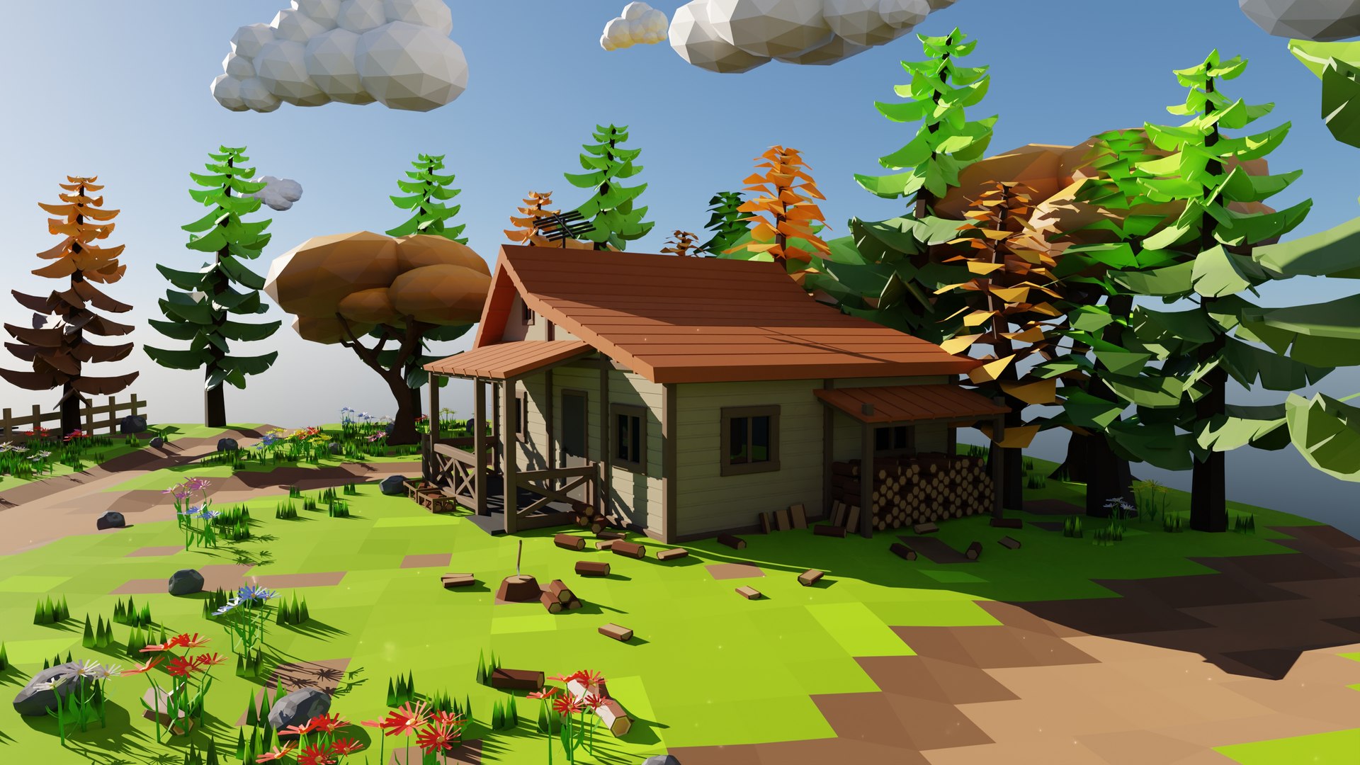 3D Isometric Train Scene 3D Model - TurboSquid 2086988