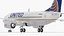 3D United Airlines Boeing 737-700 with Interior Rigged model