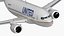 3D United Airlines Boeing 737-700 with Interior Rigged model