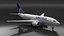 3D United Airlines Boeing 737-700 with Interior Rigged model