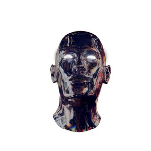 Human head with look around movement 3D model
