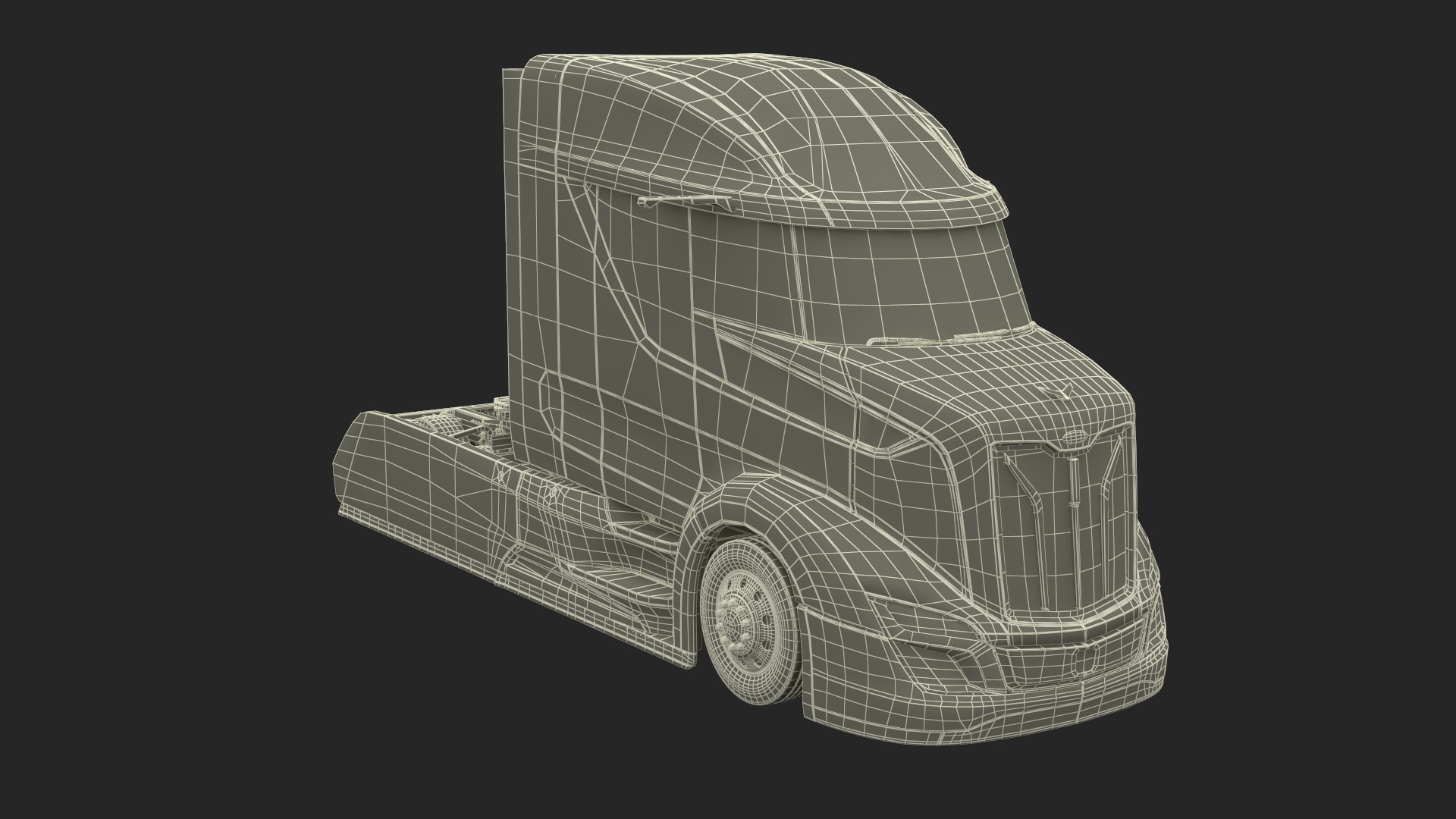 Streamlined Semi Truck White 3D Model - TurboSquid 2368233