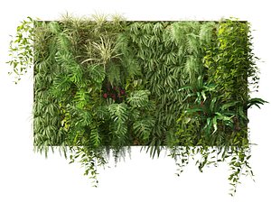 3D Vertical Garden -  Tropical Cascading Green Wall