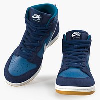 Skateboarding Shoe Nike SB Dunk High Pro Blue