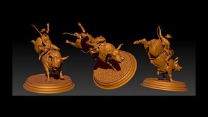 Bull fighting STL OBJ ZTL file