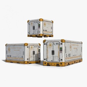 Sci-Fi Storage Containers 3D model