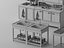 Ensemble d'équipement de cuisine de boulangerie commerciale low-poly
