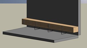 3D modern tv stand model