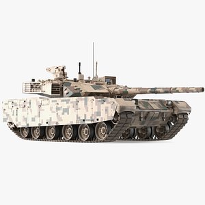 3D model Norinco VT-4 Chinese Tank Rigged for Cinema 4D