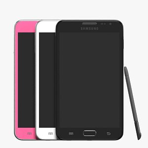 3D Samsung Galaxy Note original All Colors model