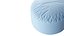 Round soft blue pouf