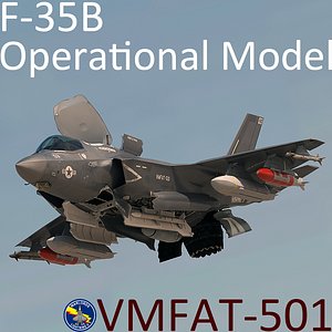 USMC F-35 B Lightning II Operational Model with pilot