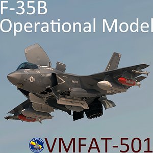 USMC F-35 B Lightning II Operational Model with pilot