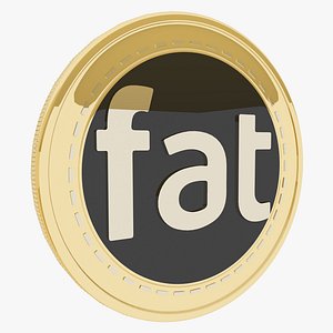 3D Fatcoin Cryptocurrency Gold Coin