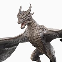 Black Dragon Wyvern Animated