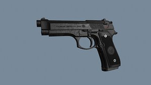 Beretta M9 Low-poly PBR Free 3D model
