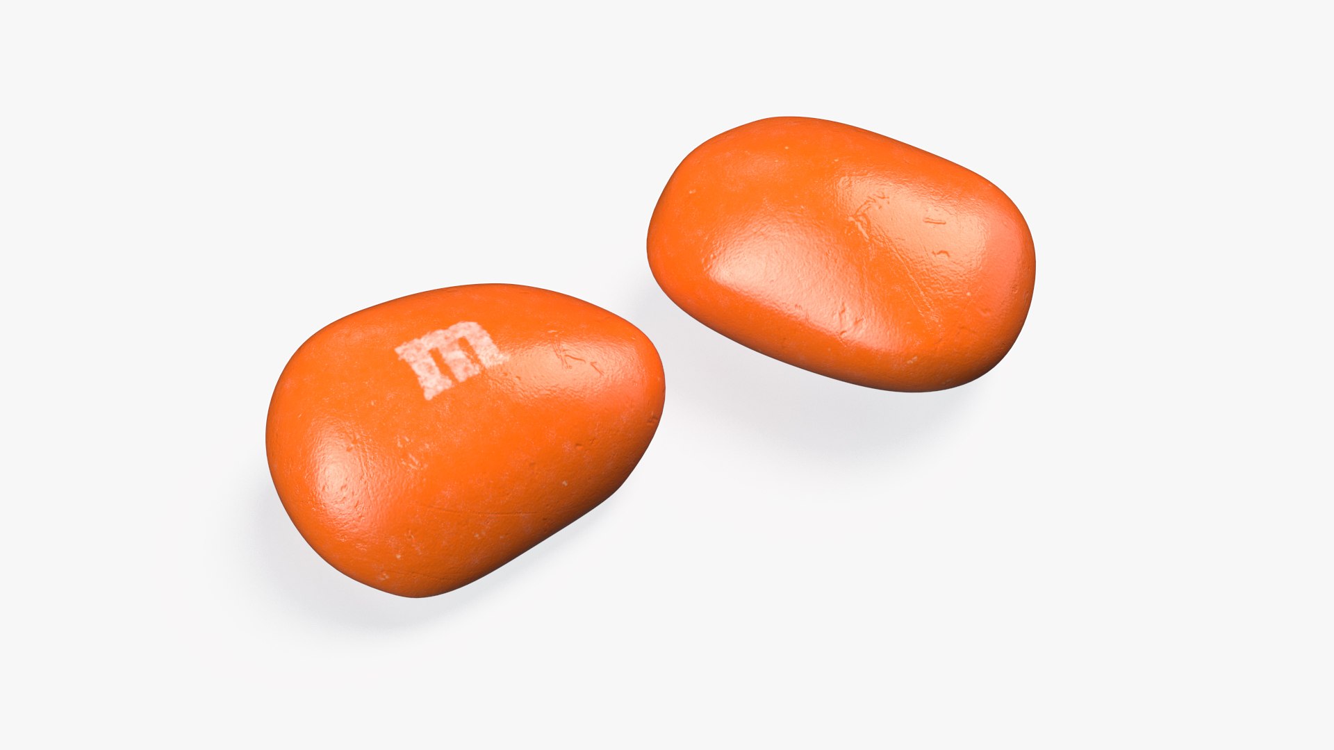 M and Ms Nut Candy Orange 3D model preview