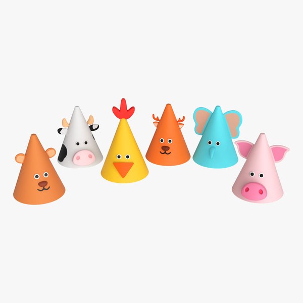 3D Funny Animal Birthday Hats for Childrens Collection 01