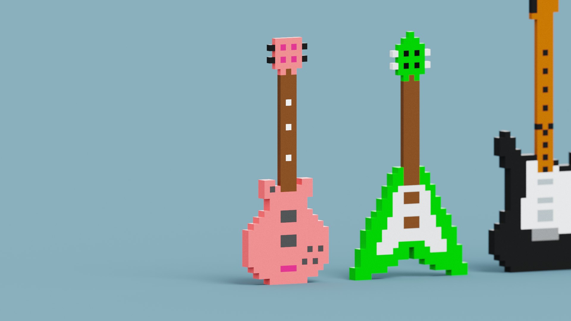 Voxel Guitar Pack model https://p.turbosquid.com/ts-thumb/oI/Qwnpek/GA/snap20230201111539/png/1675240620/1920x1080/fit_q87/36978fe09698e3466daba66d0b1c8eed85979ce7/snap20230201111539.jpg
