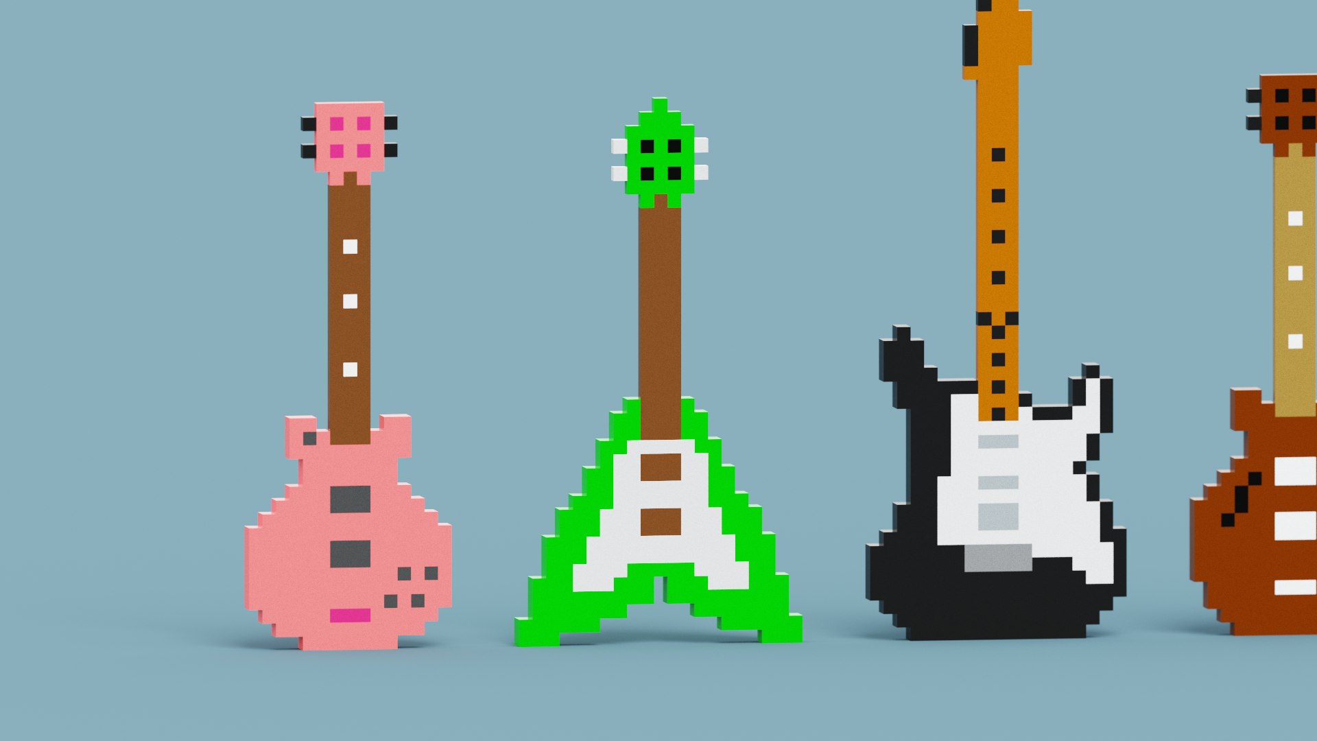 Voxel Guitar Pack model https://p.turbosquid.com/ts-thumb/oI/Qwnpek/qg/snap20230201111618/png/1675240615/1920x1080/fit_q87/1efbeab7fce64c79b57c215e76819517d5307033/snap20230201111618.jpg