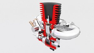 3D model engine rc nitro