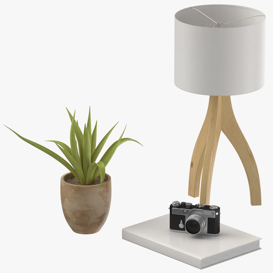 Console table decor set 3D model TurboSquid 1285477