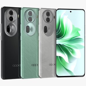 3D OPPO Reno 11 All Colors model