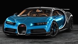 3D bugatti chiron 2019 model