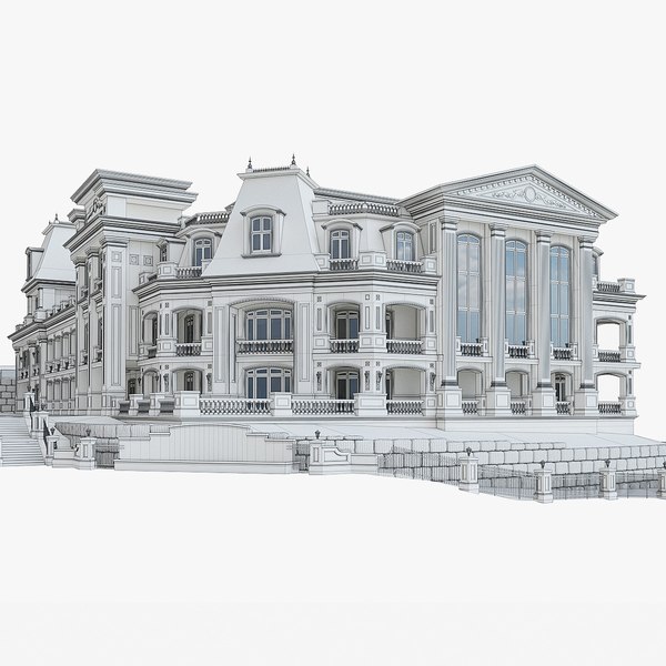 3D model Luxury Hotel Building 01