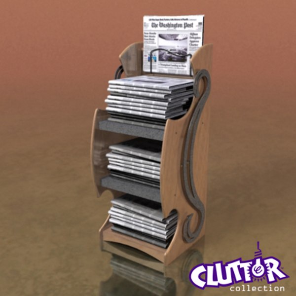 3d model newspaper rack
