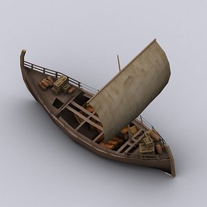 Low-poly Greek trade ship