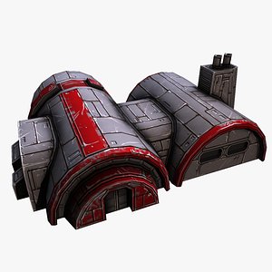3D scifi barracks