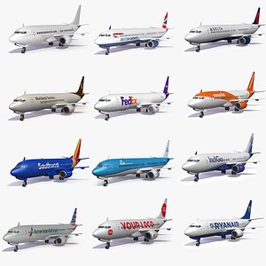Airbus Boeing Airplanes collection HD