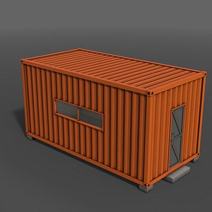 PBR Container House AA 20ft V2 3D