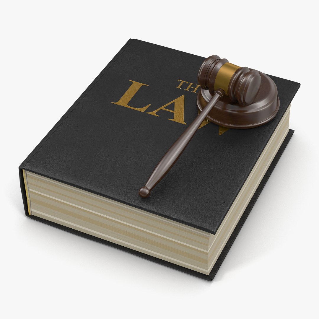 Law Book and Gavel 2 3D model preview