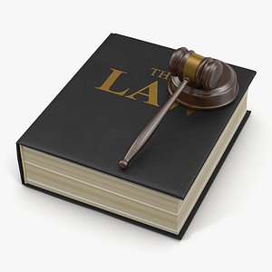 3d law book gavel 2
