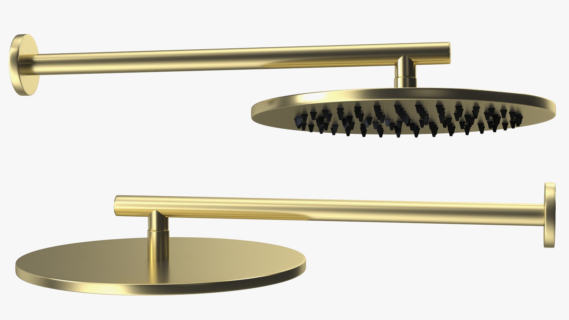 3D Wall Mount Hand Held Shower Gold TurboSquid 2071318