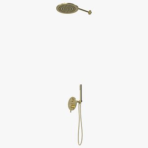 Wall Mount Hand Held Shower Gold