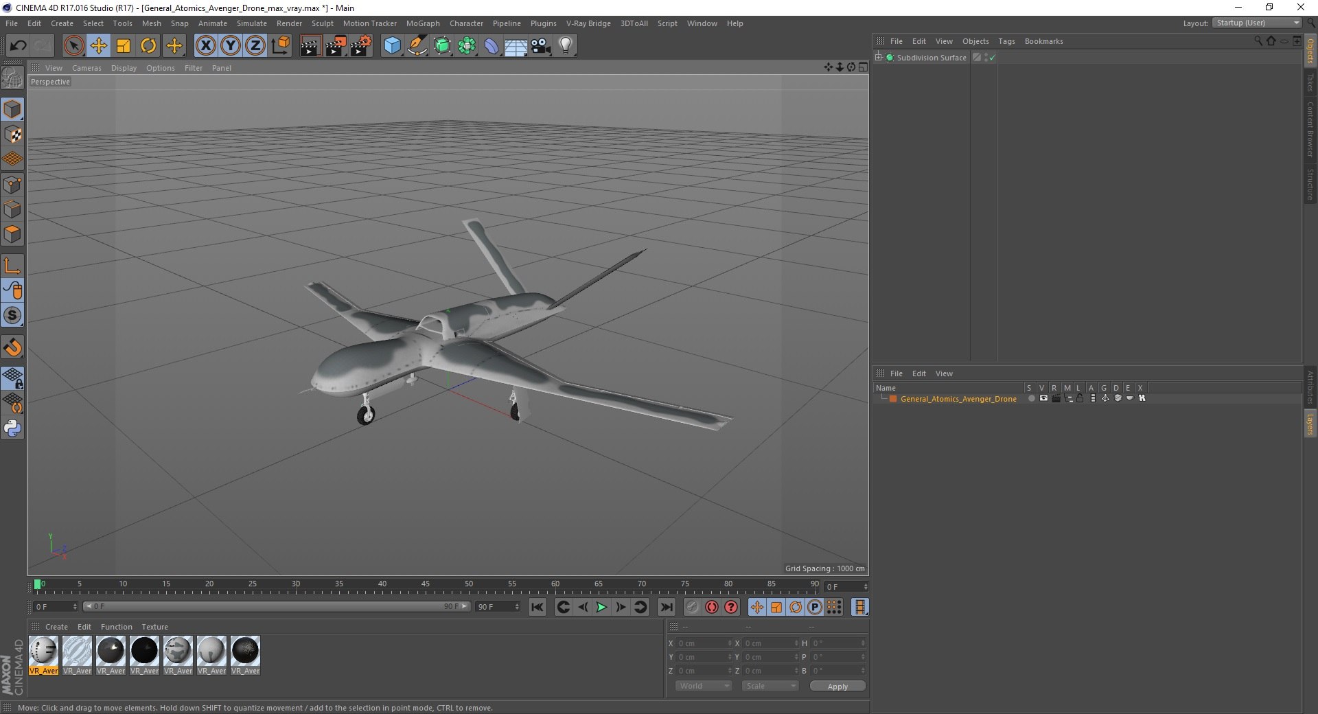 3D General Atomics Avenger Drone https://p.turbosquid.com/ts-thumb/oI/wKPAfJ/8n/general_atomics_avenger_drone_1003/jpg/1712125458/1920x1080/fit_q87/769caae8c253846724bac17192d2165132082b98/general_atomics_avenger_drone_1003.jpg