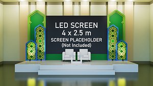 Islamic  stage with LED screen  Ramadan Conference Stage Set