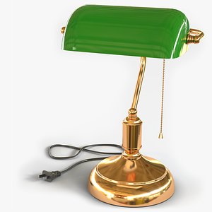 3D model bankers lamp