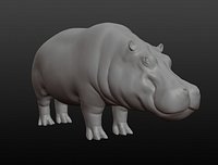 Hippopotamus base mesh