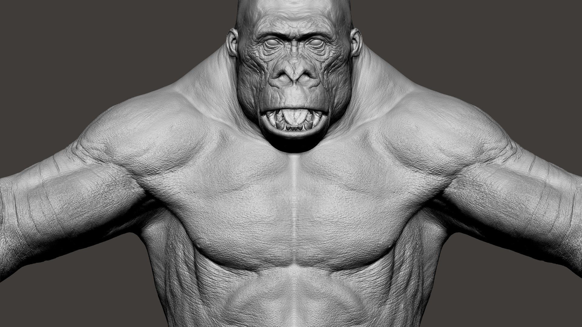 3D Gorilla Ultimate VFX Zbrush Sculpture digitale model https://p.turbosquid.com/ts-thumb/oI/zjPkEW/2f/3/jpg/1636555277/1920x1080/fit_q87/71c5b4b11302c5e3afca11605a171f3997f7889d/3.jpg