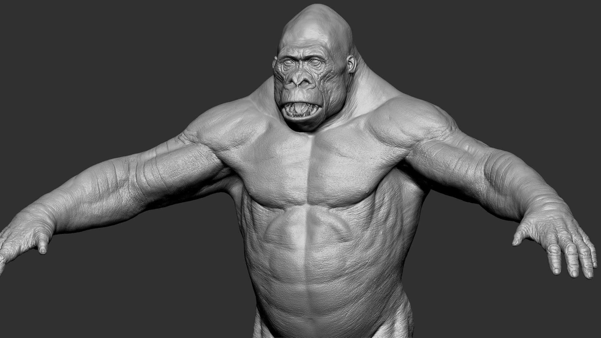 3D Gorilla Ultimate VFX Zbrush Sculpture digitale model https://p.turbosquid.com/ts-thumb/oI/zjPkEW/A6/s10/jpg/1663818377/1920x1080/fit_q87/7cbd42c881ce9882803cdc568374ee8c63464f5f/s10.jpg