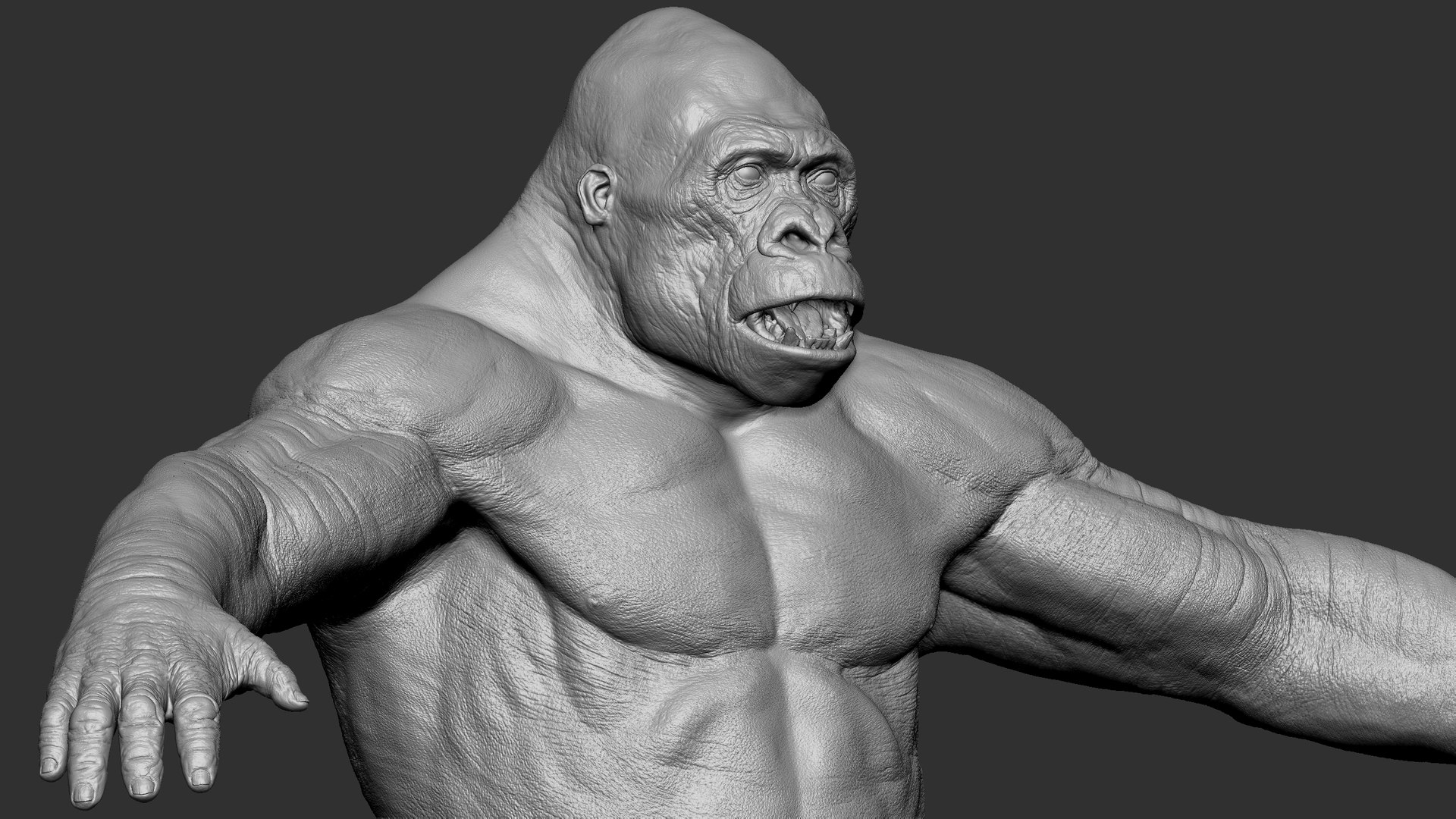 3D Gorilla Ultimate VFX Zbrush Sculpture digitale model https://p.turbosquid.com/ts-thumb/oI/zjPkEW/FU/s11/jpg/1663818378/1920x1080/fit_q87/3bb6311dbf9e3ac5ef8b043f10c2e237d827c9a3/s11.jpg