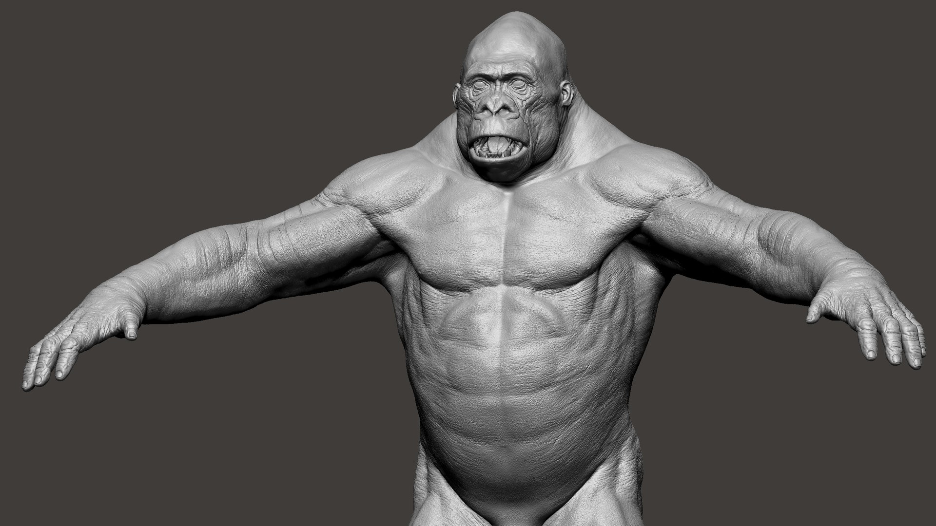 3D Gorilla Ultimate VFX Zbrush Sculpture digitale model https://p.turbosquid.com/ts-thumb/oI/zjPkEW/XF/s33/jpg/1663818551/1920x1080/fit_q87/29cbb0cffd01a5fbb65d4309673943ebd70501a2/s33.jpg