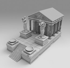 Destroyed ancient Greek temple