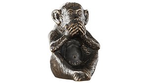 Monkey figurine gesture saying nothing