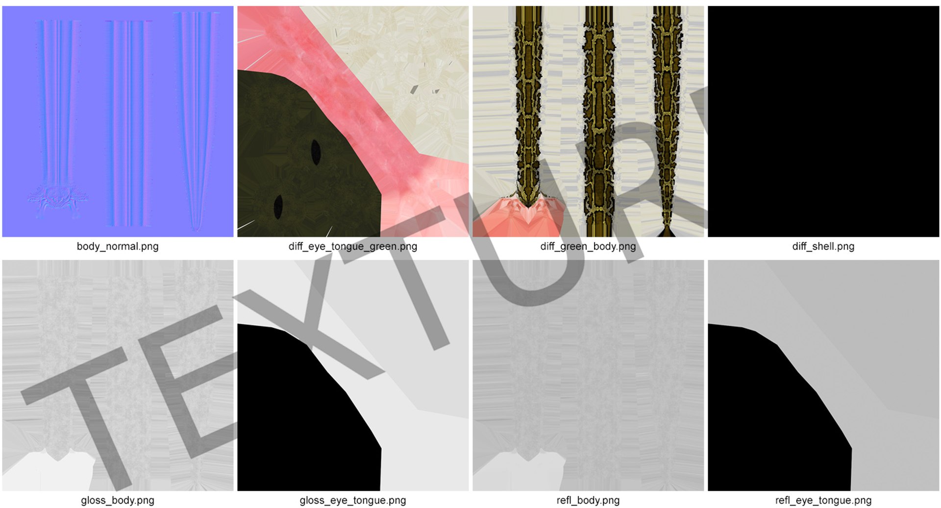 3D model green python snake rigged - TurboSquid 1417659